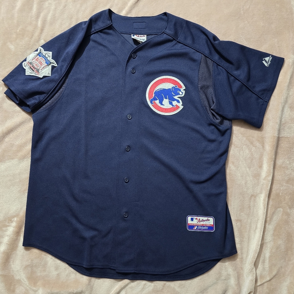 Chicago Cubs Majestic MLB Baseball Jersey Vintage Y2K Size 2XL